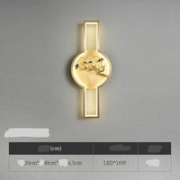 Applique murale LED avec cercle design style japonais