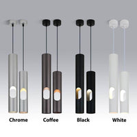 Suspension moderne LED avec tube cylindrique en aluminium Hotel