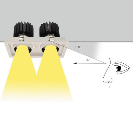 Spot moderne encastrable LED en aluminium