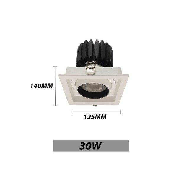 Spot moderne encastrable LED en aluminium - vue 6 sur 8