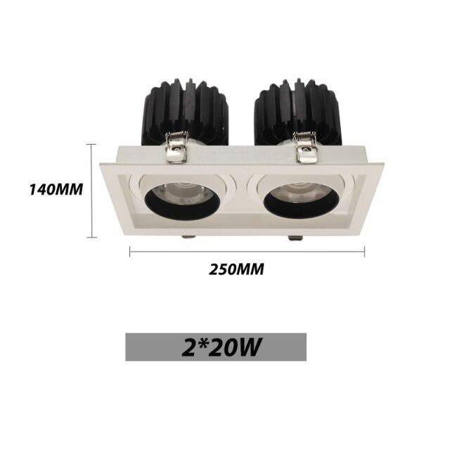 Spot moderne encastrable LED en aluminium - vue 5 sur 8