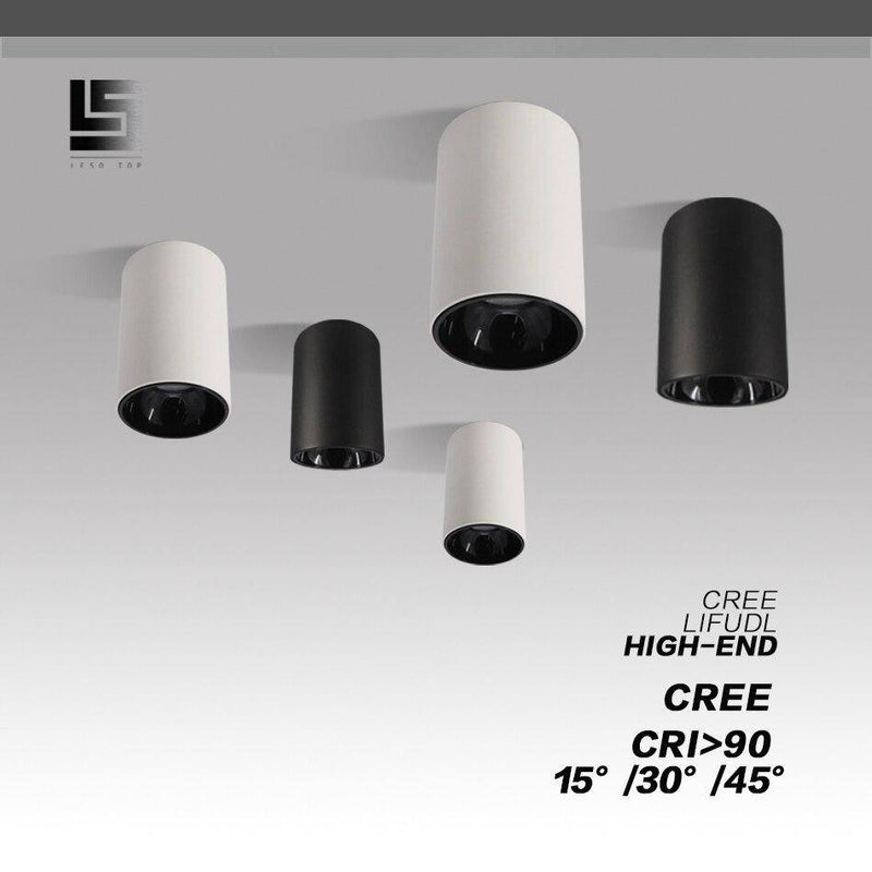 Spot moderne en aluminium arrondi à LED