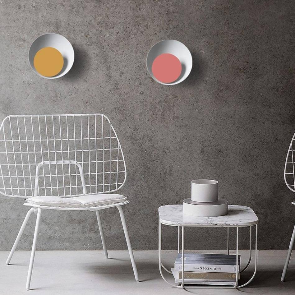 Applique murale moderne LED en métal et disque coloré - vue 3 sur 22