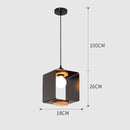 Suspension moderne LED en cube coloré Creative