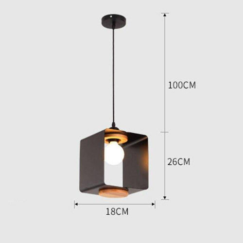Suspension moderne LED en cube coloré Creative
