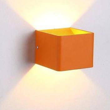 Applique murale moderne LED en cube métal coloré - vue 7 sur 14