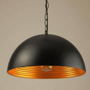 Suspension retro LED avec abat-jour arrondie en métal