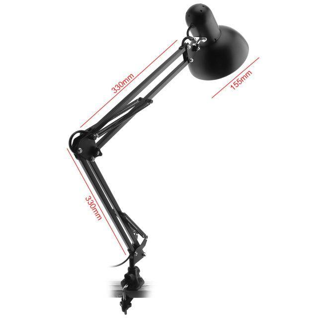 Lampe de bureau LED à pince à bras articulé noir - vue 5 sur 7