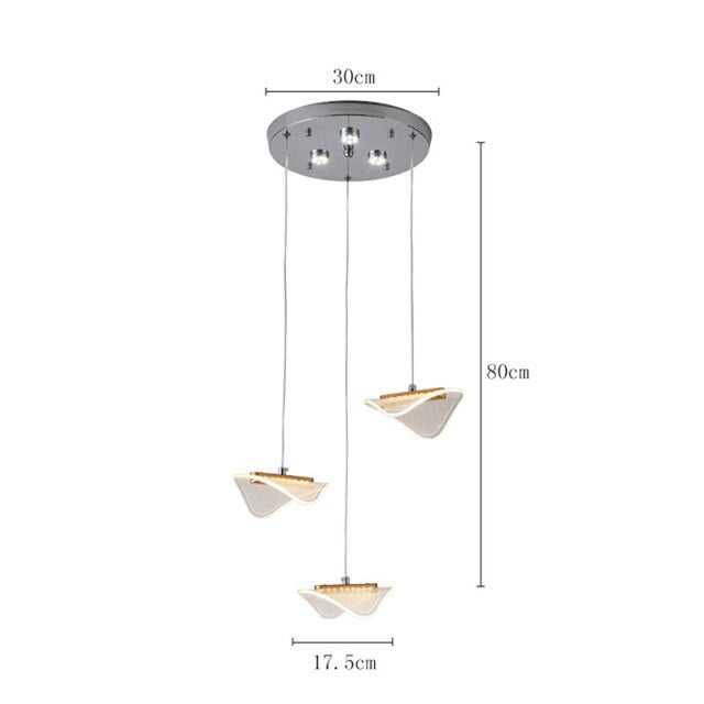 Lustre moderne LED avec abat-jour blanc et arrondi Astrid - vue 7 sur 7