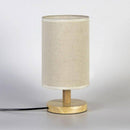 Lampe de chevet avec abat-jour en tissu cylindrique