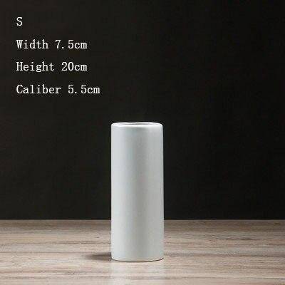 Vase en céramique design en cylindre style minimaliste