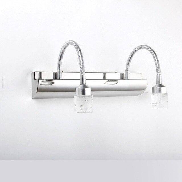 Applique murale LED pour miroir et salle de bain avec lampe dirigeable en verre - vue 5 sur 6