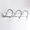 Applique murale LED pour miroir et salle de bain avec lampe dirigeable en verre