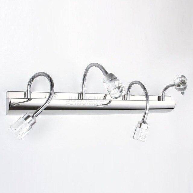 Applique murale LED pour miroir et salle de bain avec lampe dirigeable en verre - vue 7 sur 6