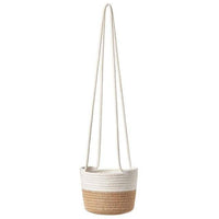 Cache-pots suspendu en osier style scandinave