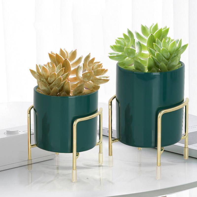 Piédestal pour plantes sur pied bas moderne Loft