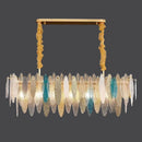 Lustre moderne avec lames en verre luxury Valentina