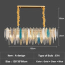 Lustre moderne avec lames en verre luxury Valentina