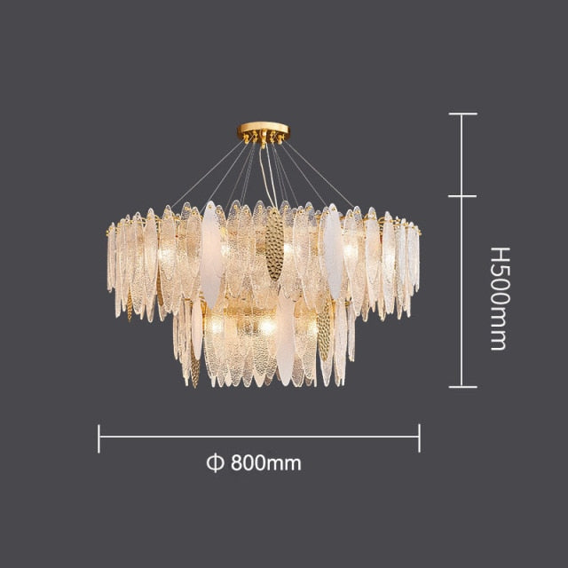 Lustre moderne avec lames en verre luxury Valentina - vue 31 sur 34