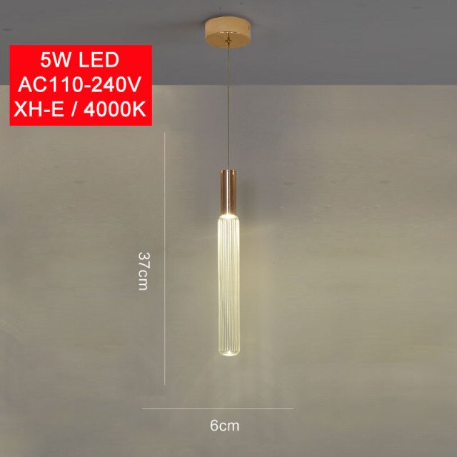 Suspension moderne LED avec différentes formes en verre Florina