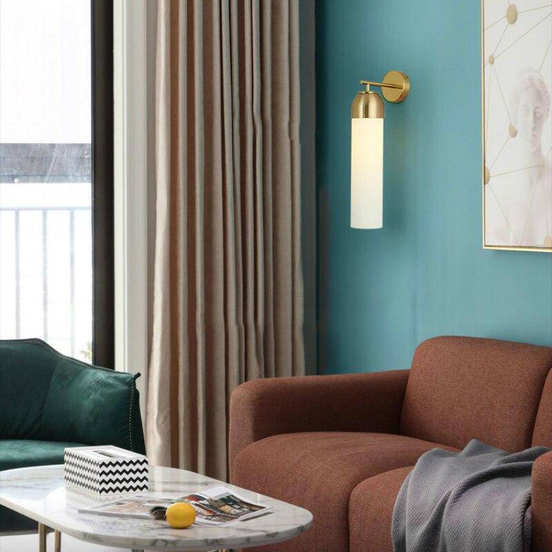 Applique murale design à LED cylindre en verre coloré Loft - vue 4 sur 10