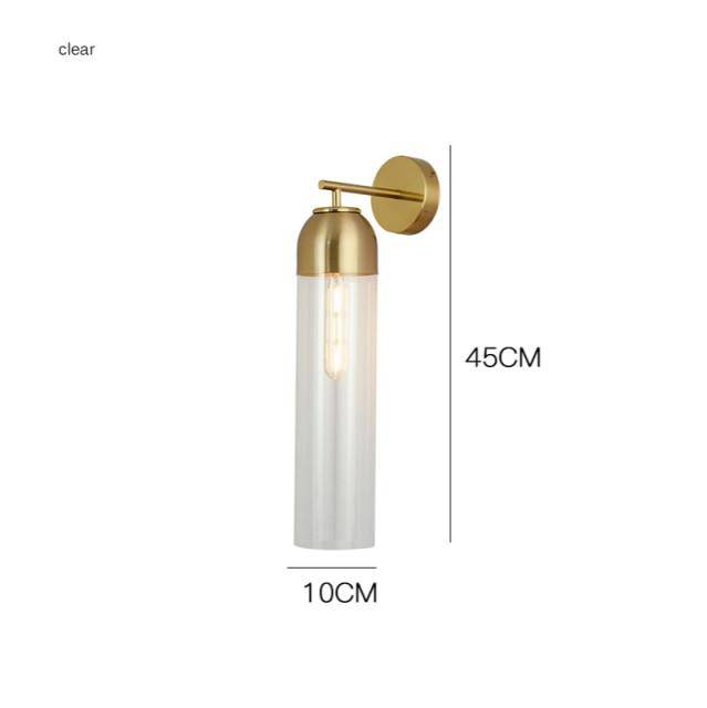 Applique murale design à LED cylindre en verre coloré Loft - vue 8 sur 10