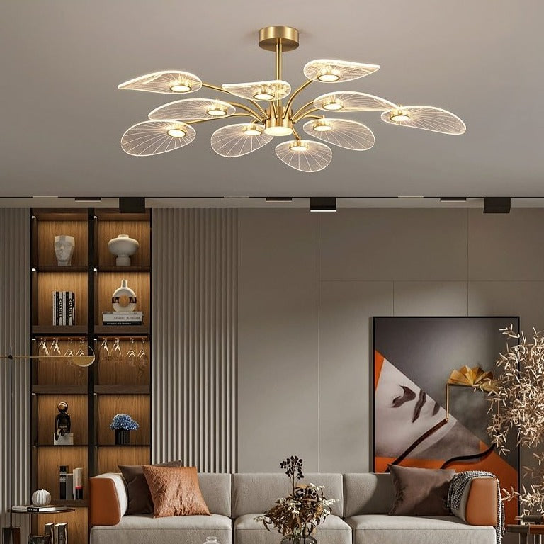 Lustre moderne LED en forme de pétale Akimera - vue 3 sur 7