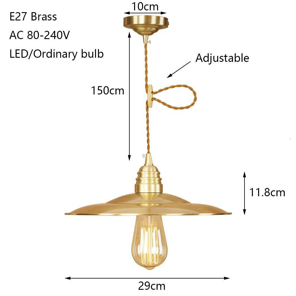 Suspension design LED en métal doré avec abat-jour chapeau Coffee - vue 4 sur 3