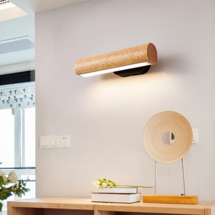Applique murale scandinave en forme de buche en bois Dania - vue 4 sur 7