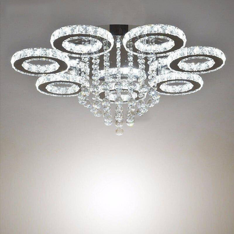 Lustre en cristal de verre à LED Luxe - vue 4 sur 11