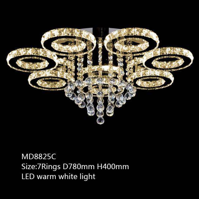 Lustre en cristal de verre à LED Luxe - vue 10 sur 11