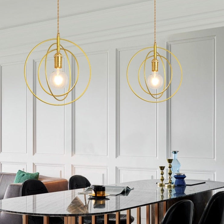 Suspension moderne LED avec formes géometriques Yria - vue 5 sur 10
