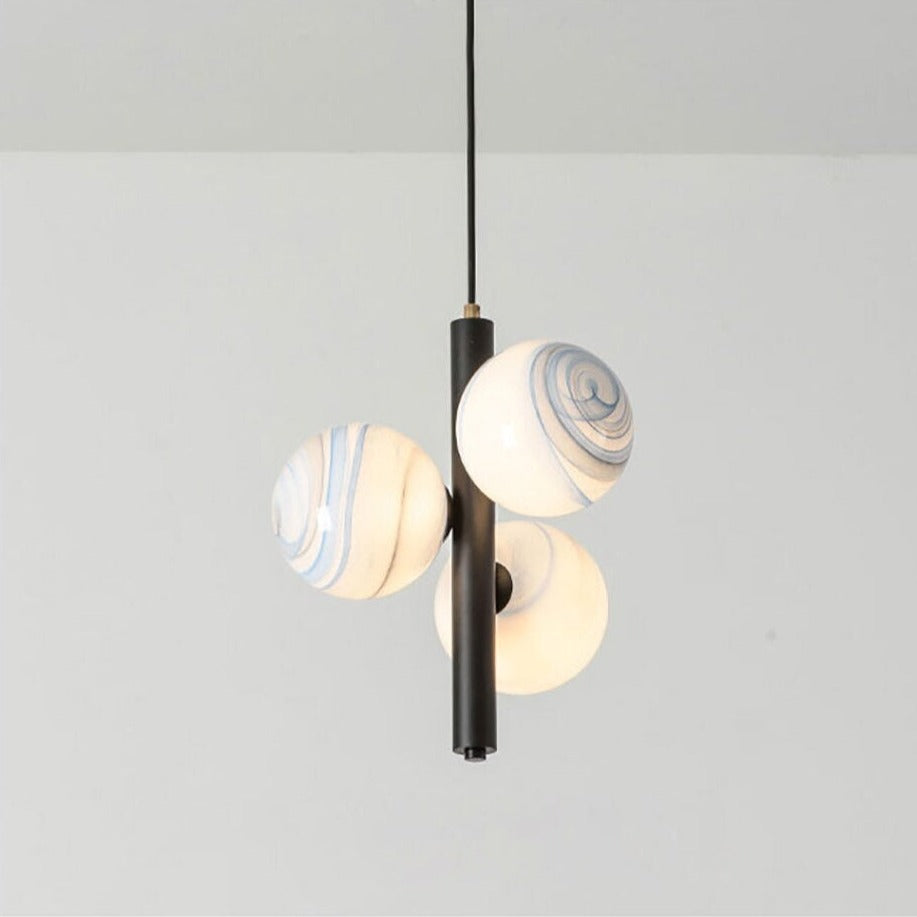 Suspension moderne LED avec 3 globes en verre Lluna - vue 8 sur 14