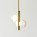 Suspension moderne LED avec 3 globes en verre Lluna