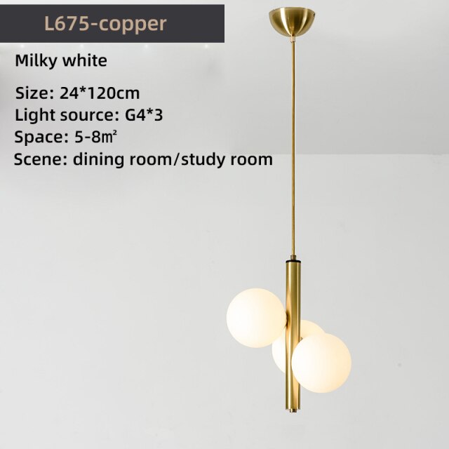 Suspension moderne LED avec 3 globes en verre Lluna - vue 13 sur 14