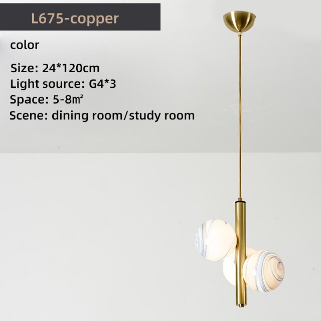 Suspension moderne LED avec 3 globes en verre Lluna - vue 14 sur 14