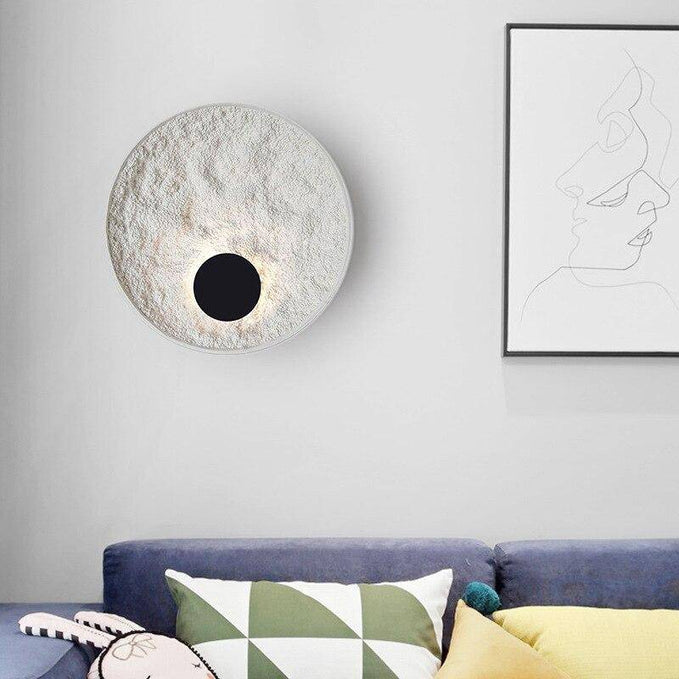 Applique murale design LED disque blanc minimaliste