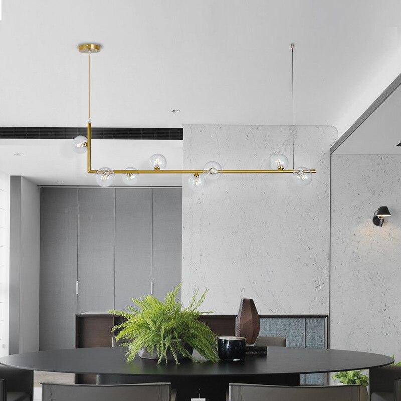 Suspension design LED allongée en métal Kitchen - vue 3 sur 10