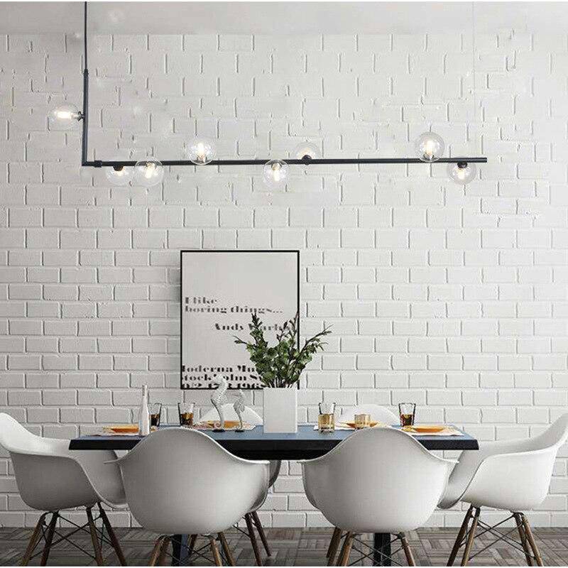 Suspension design LED allongée en métal Kitchen - vue 6 sur 10