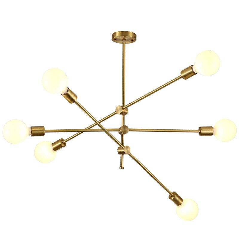 Lustre LED design en métal doré et boules en verre Light