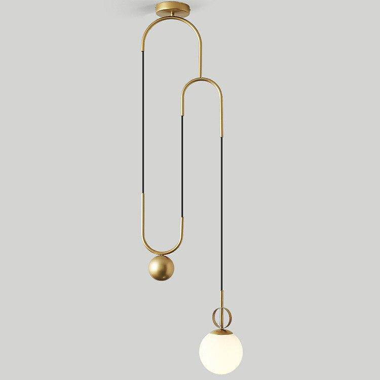 Suspension LED design en métal doré Shadow