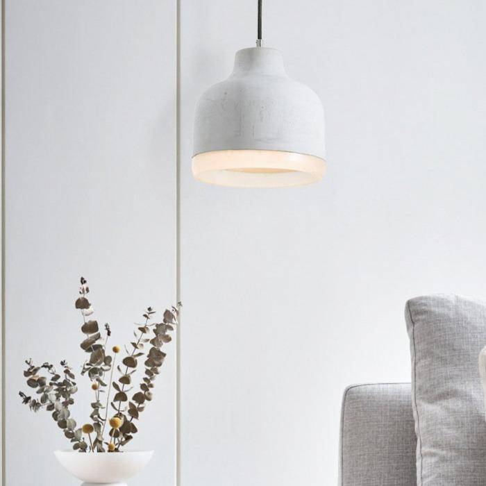 Suspension design à LED avec abat-jour en ciment Creative Loft