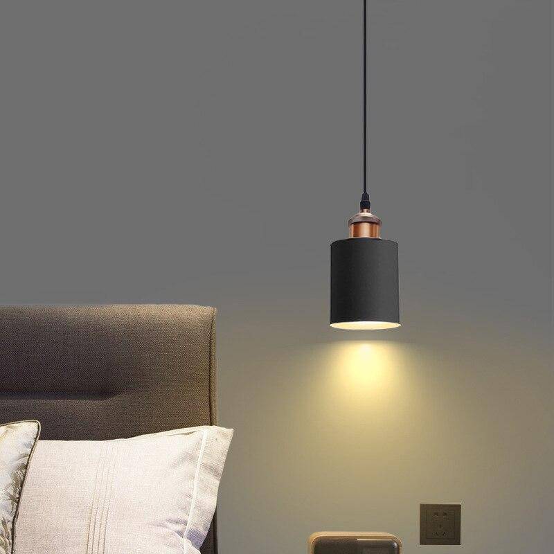 Suspension design à LED avec abat-jour cylindre en métal Loft - vue 5 sur 8