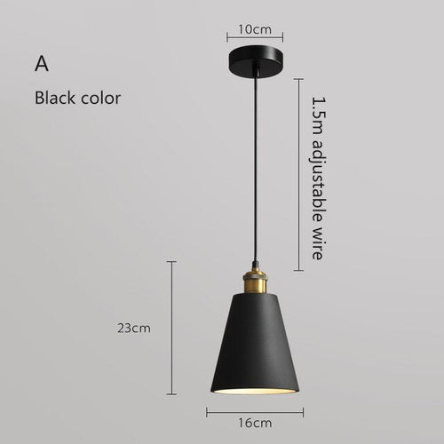 Suspension moderne LED en métal coloré Leesha