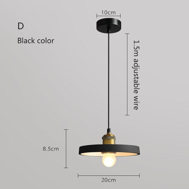 Suspension moderne LED en métal coloré Leesha - vue 10 sur 25