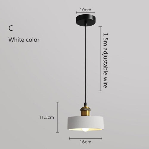 Suspension moderne LED en métal coloré Leesha