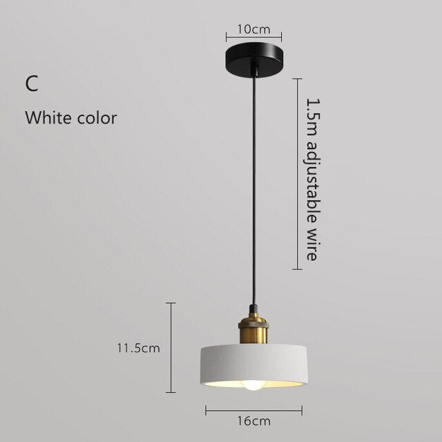 Suspension moderne LED en métal coloré Leesha - vue 13 sur 25
