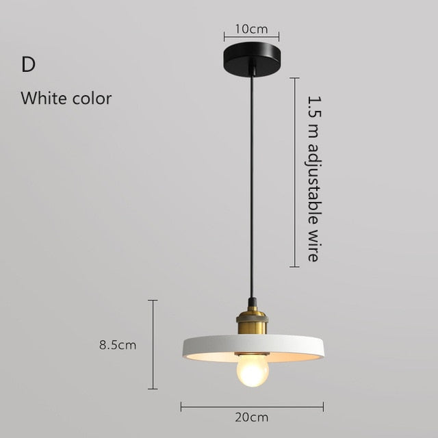 Suspension moderne LED en métal coloré Leesha - vue 14 sur 25