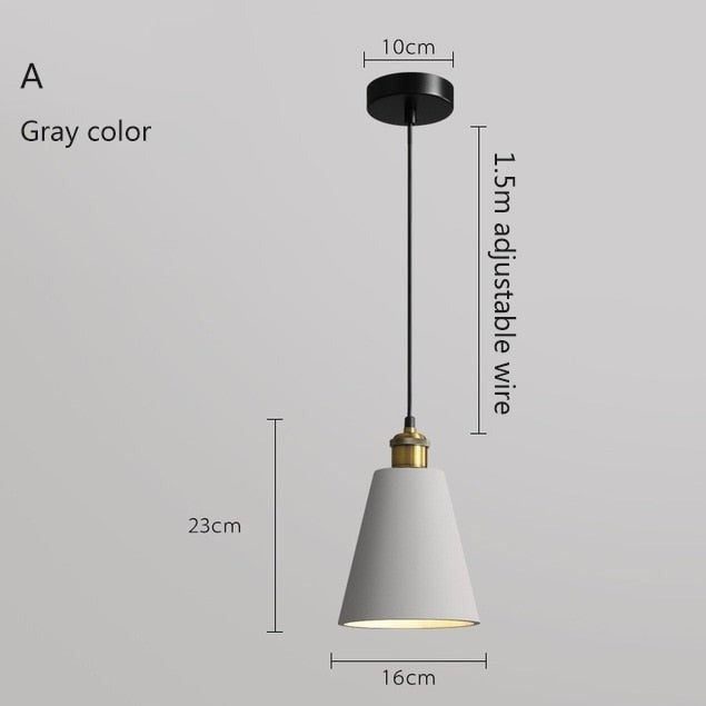 Suspension moderne LED en métal coloré Leesha - vue 15 sur 25