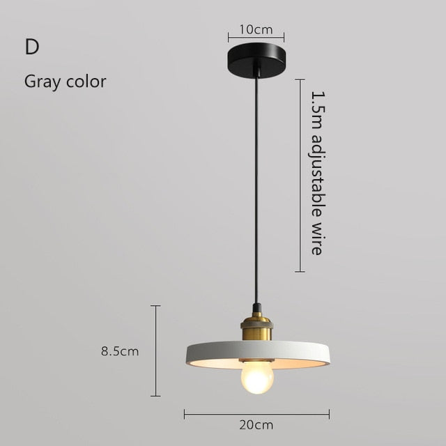 Suspension moderne LED en métal coloré Leesha - vue 18 sur 25